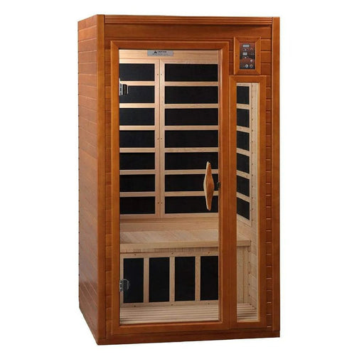 Dynamic Barcelona 2-Person Far Infrared Sauna made from Canadian Hemlock with chromotherapy lighting