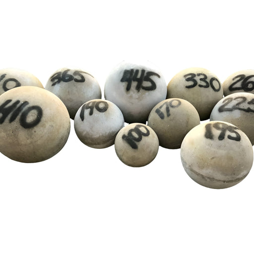 ISF Atlas Stones in various sizes on a white background, made in the USA.