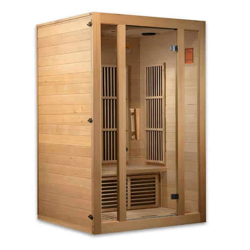 Maxxus Seattle 2-Person Infrared Sauna made from Canadian Hemlock with carbon heaters and chromotherapy lighting