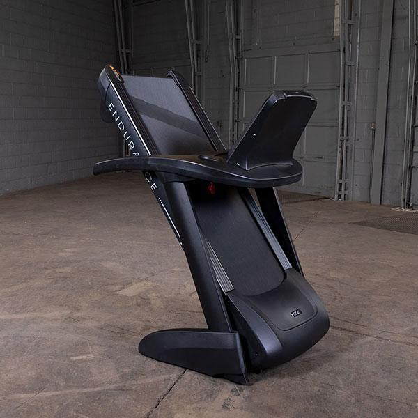T25 Folding Treadmill Folded Up Position  Rear View