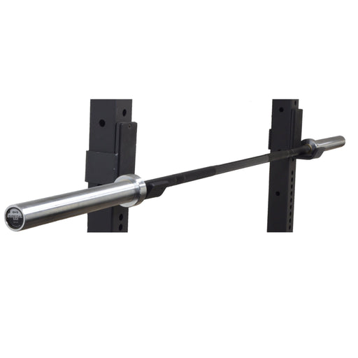 ISF Everyday Olympic Barbell on white background, featuring a 7-foot, 20kg bar with black oxide shaft and hard chrome sleeves, designed for versatile strength training in home, commercial, and school gyms