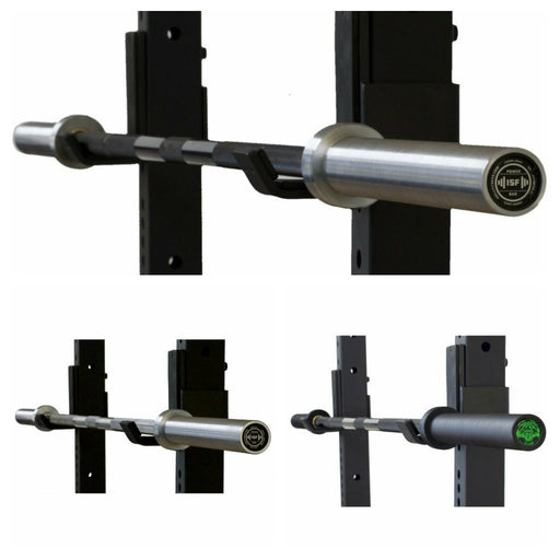 ISF Power Bar Header Collage showing black shaft chrome sleeves, bare steel shaft chrome sleeves, and the all black oxide versions
