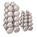 Body-Solid SDS Cast Iron Hex Dumbbell Set, 5-50 lbs, featuring durable cast iron heads, knurled steel handles, and a hexagonal shape for safe and effective strength training.