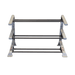 Front-facing view of the Body-Solid SDKR1000MD Three-Tier Medicine Ball Rack