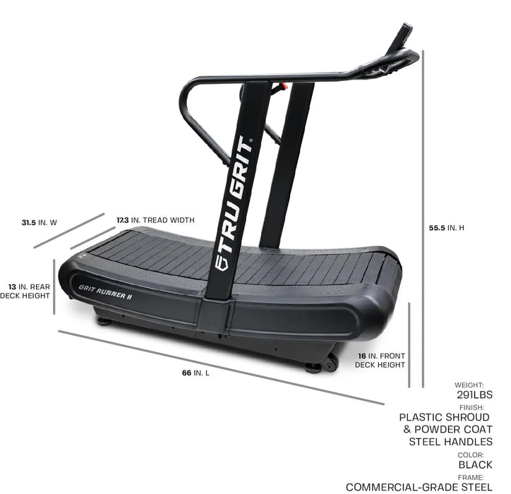 Side view of Grit Runner Elite with technical specifications displayed