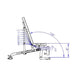 Diagram showing bench pad angles for the Powertec Workbench FID Bench WB-UB20.