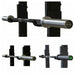 ISF Power Bar Header Collage showing black shaft chrome sleeves, bare steel shaft chrome sleeves, and the all black oxide versions